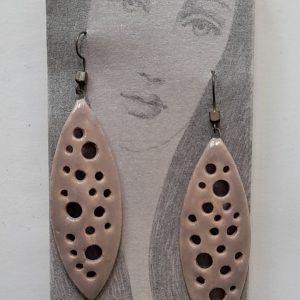 Old pink holey earrings